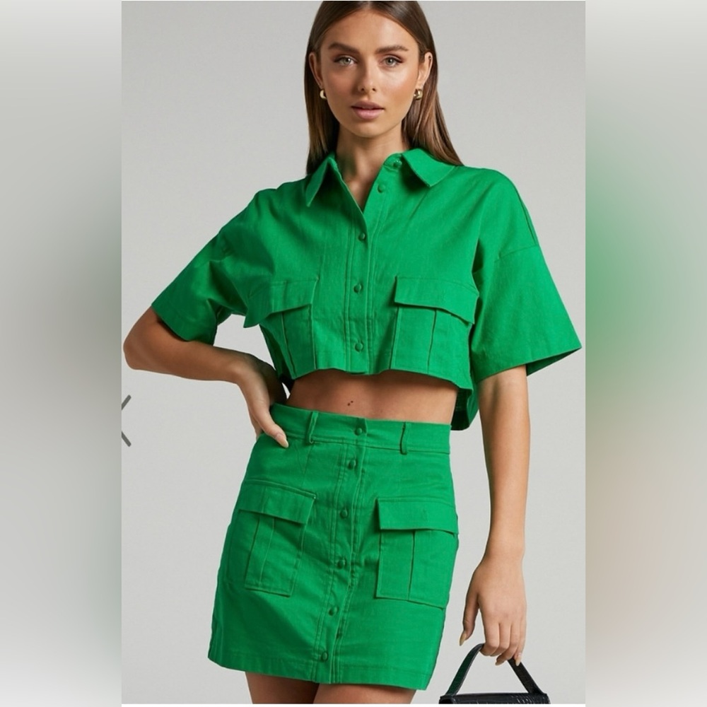 Showpo Green Skirt Set